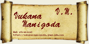 Vukana Manigoda vizit kartica
